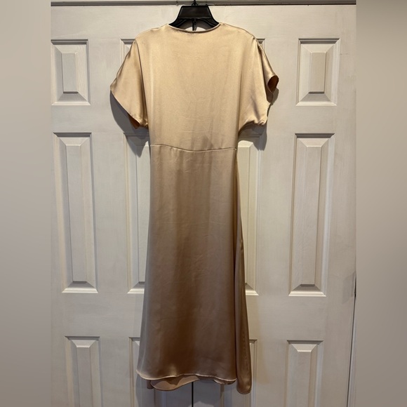 Elegant Satin Wrap Dress - Picture 4 of 4